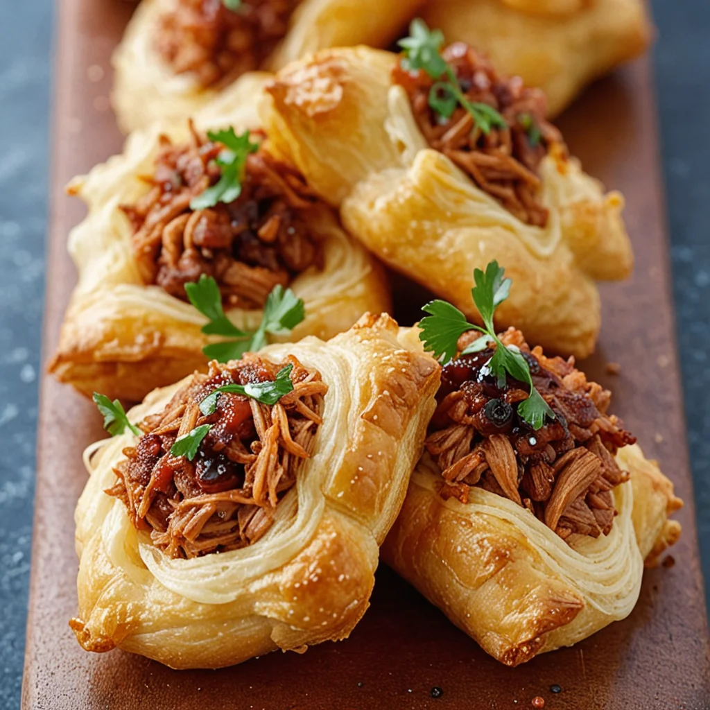 Pulled Pork Pastry Puffs
