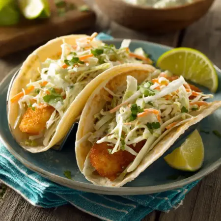 Crispy Fish Tacos with Slaw: Perfect Coastal Dinner Delight