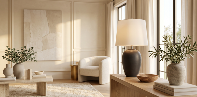 Nourison Eggplant Ceramic Table Lamp