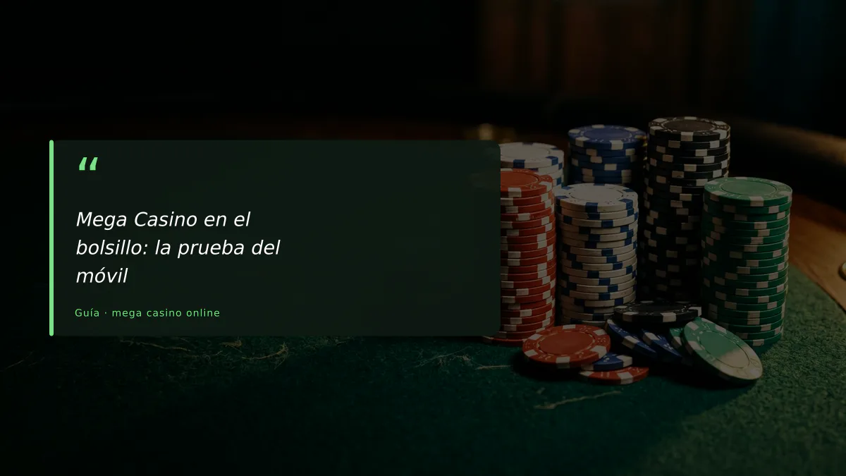 Mega Casino en el bolsillo: la prueba del móvil