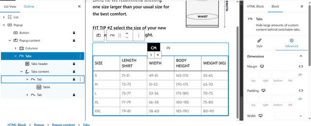 size guide