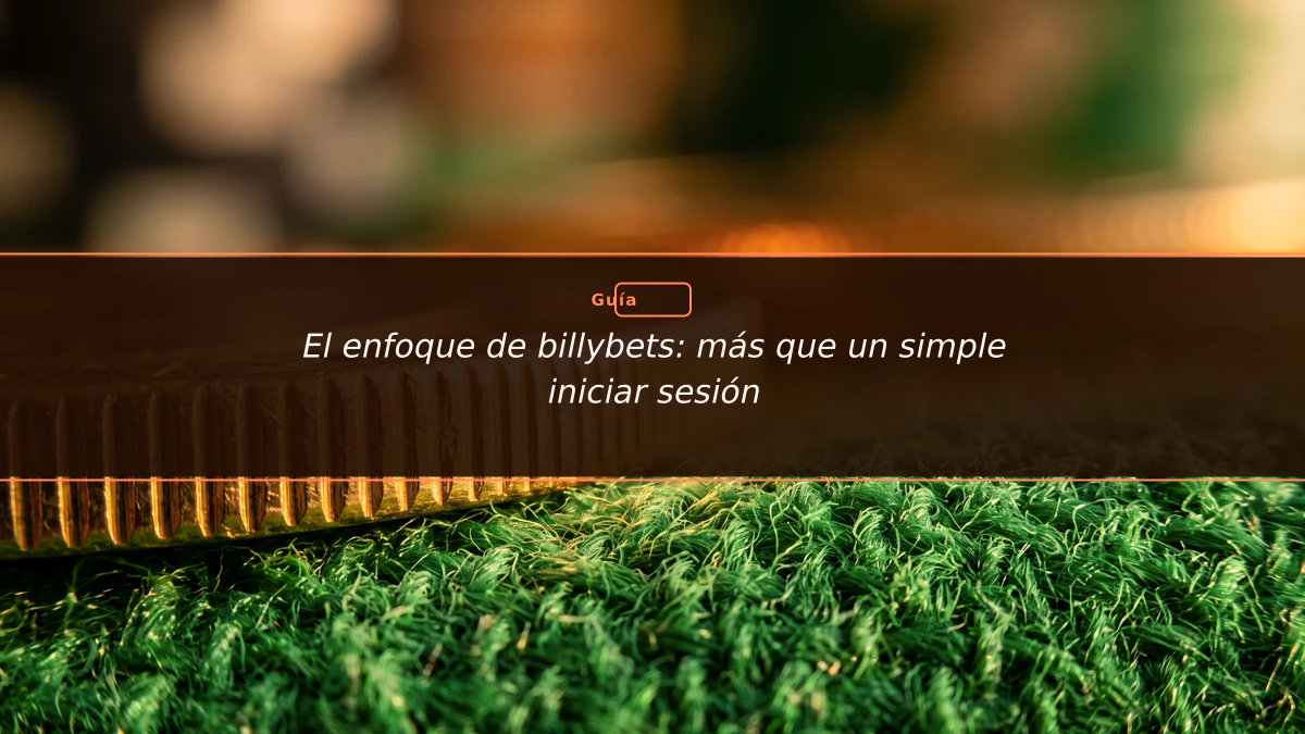 El enfoque de billybets: más que un simple iniciar sesión
