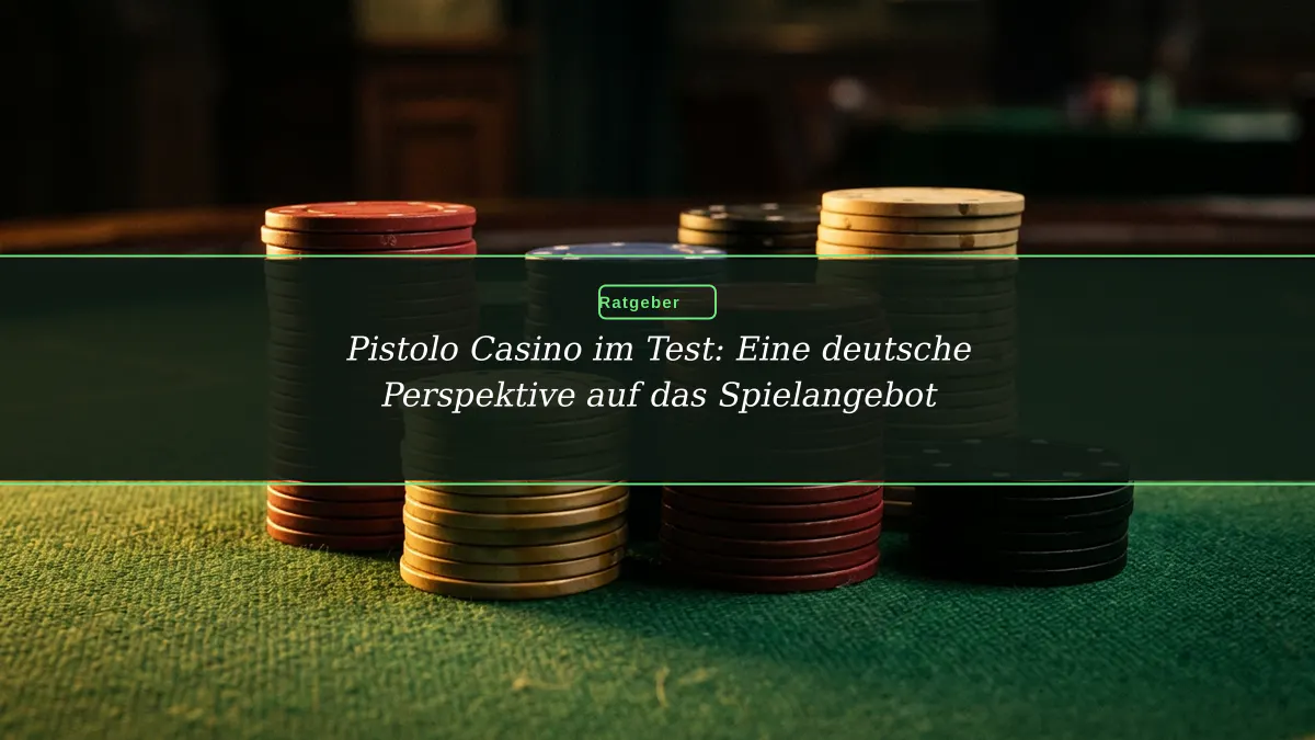 Pistolo Casino im Test: Eine deutsche Perspektive auf das Spielangebot