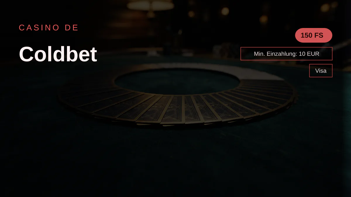 Coldbet Casino � Willkommensbonus 100 % bis zu 300 EUR + 150 FS, Zahlungen: Visa, Mastercard, Skrill, Neteller, Sofort