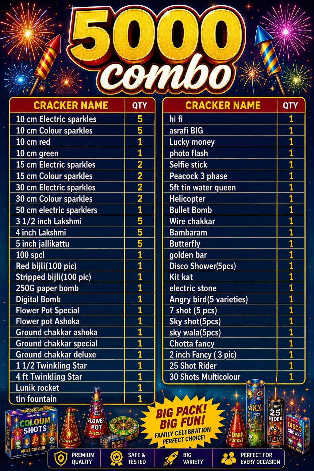 5000 cambo (50 items)