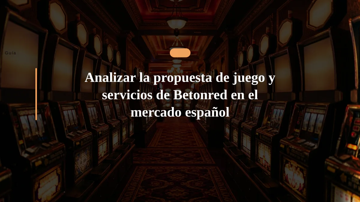 Analizar la propuesta de juego y servicios de Betonred en el mercado español