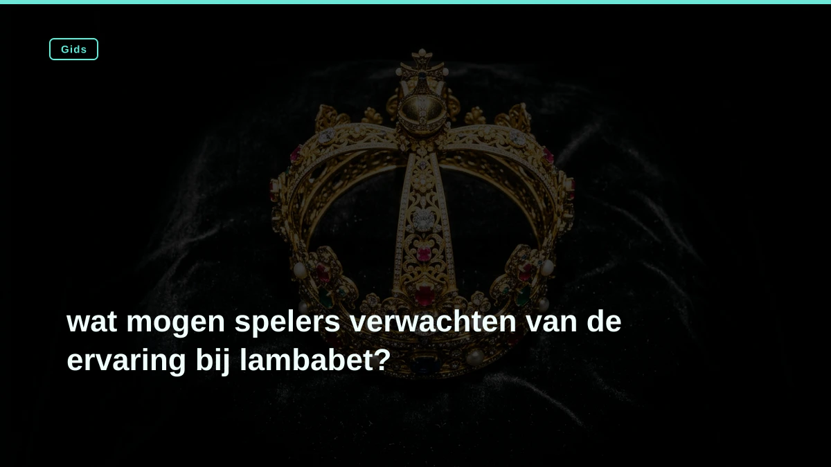 wat mogen spelers verwachten van de ervaring bij lambabet?