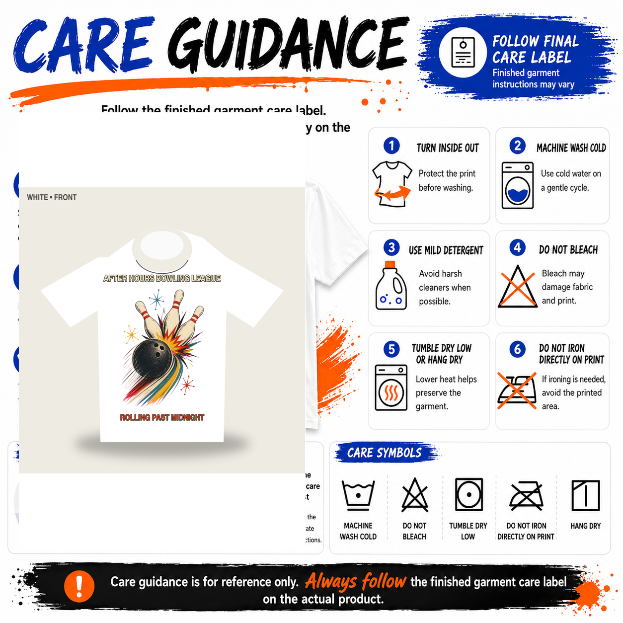 After Hours Bowling League Retro Graphic T-Shirt product detail 5
