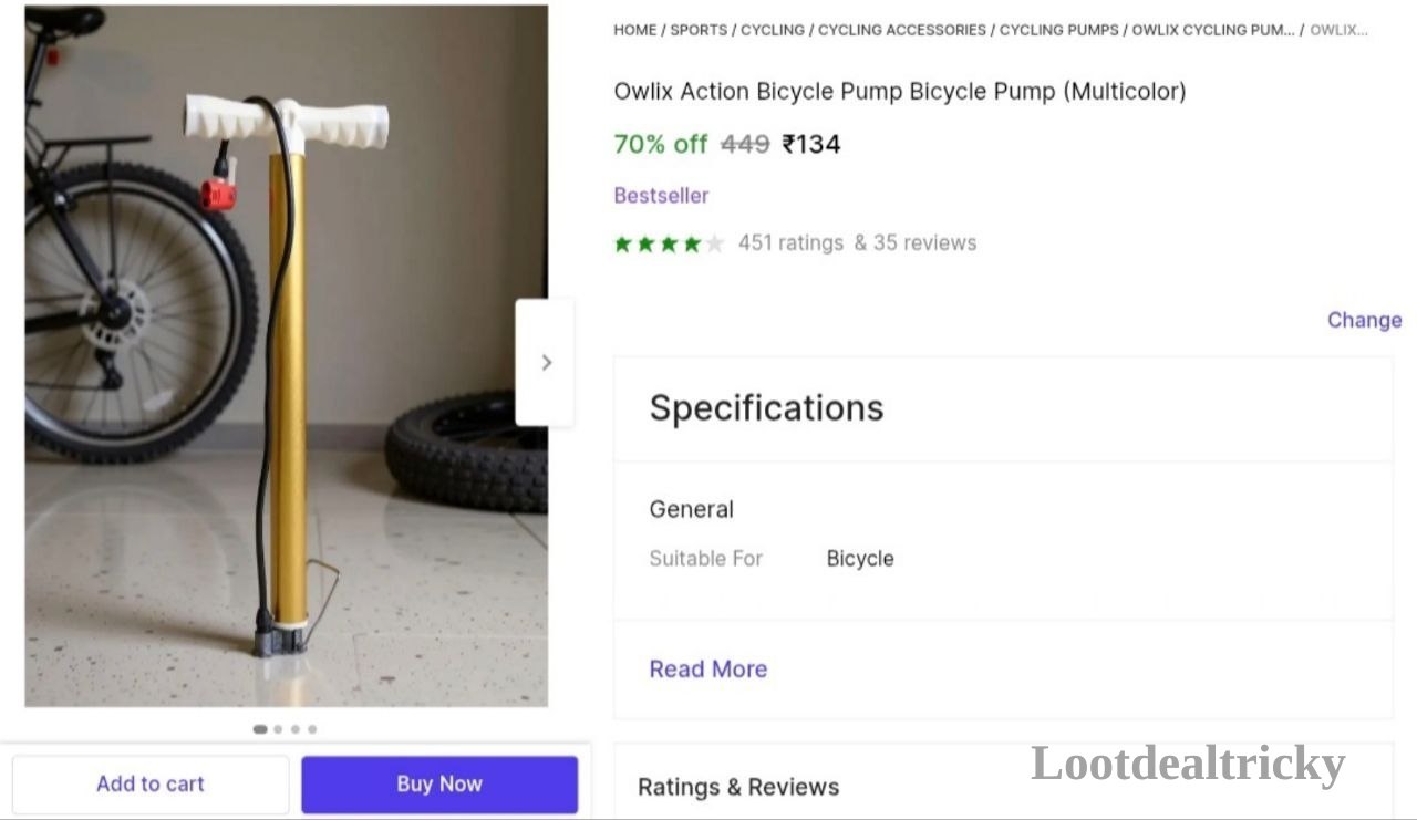 Fast Bicycle Pump – Just ₹134 | Best Price Drop Today