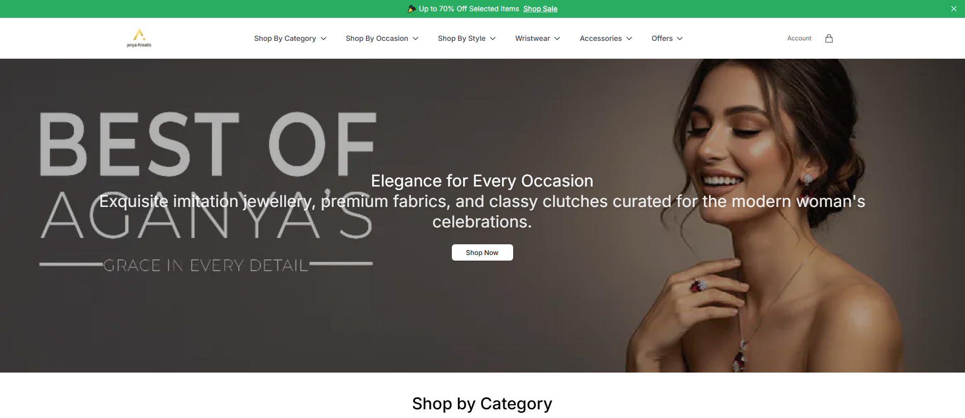 Stored capture of aganyakreationonline.shop