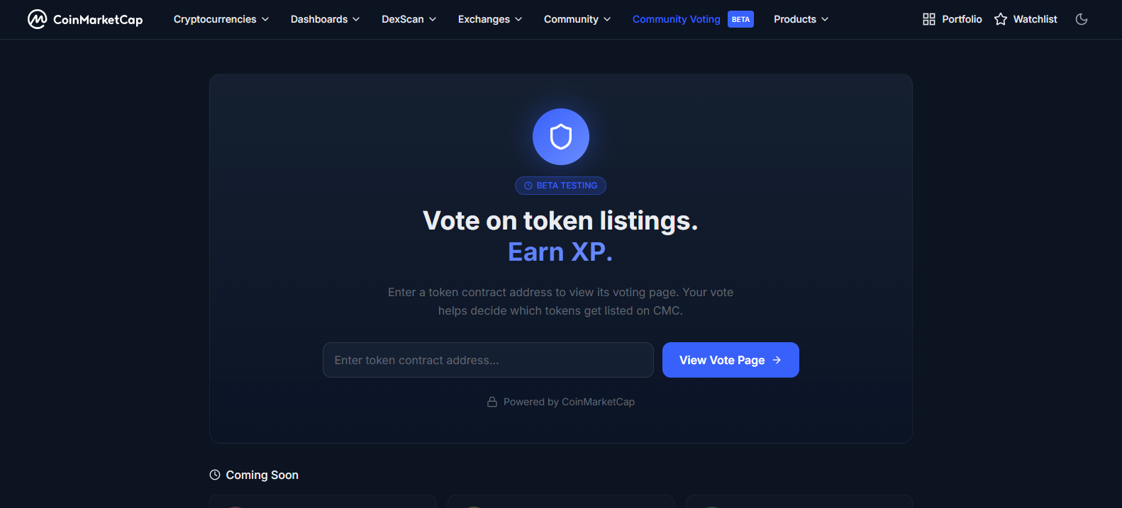 Stored capture of coinmarketcaplisting.com