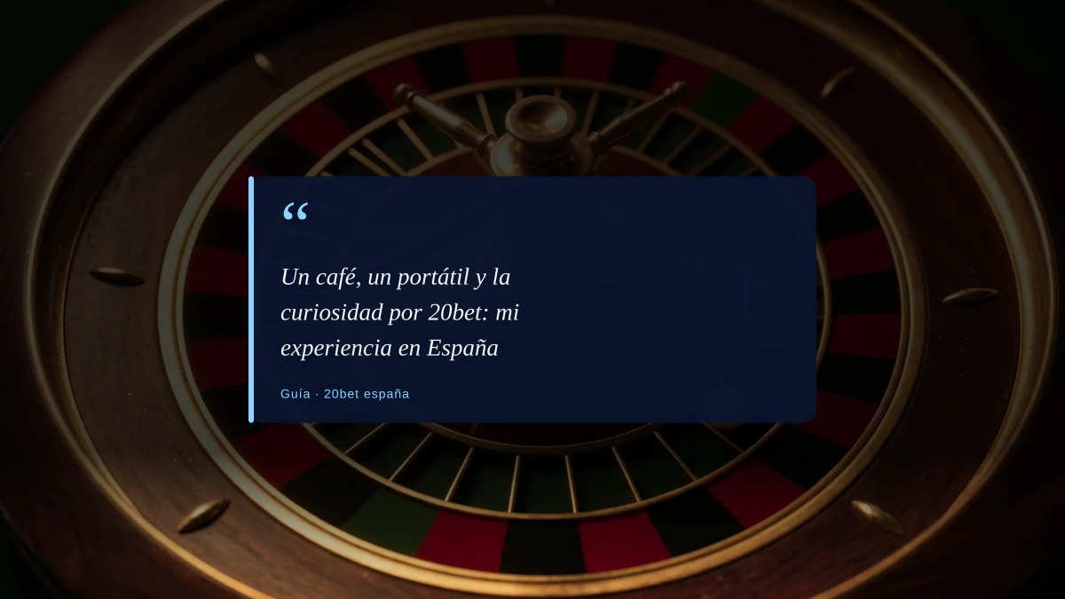 Un café, un portátil y la curiosidad por 20bet: mi experiencia en España