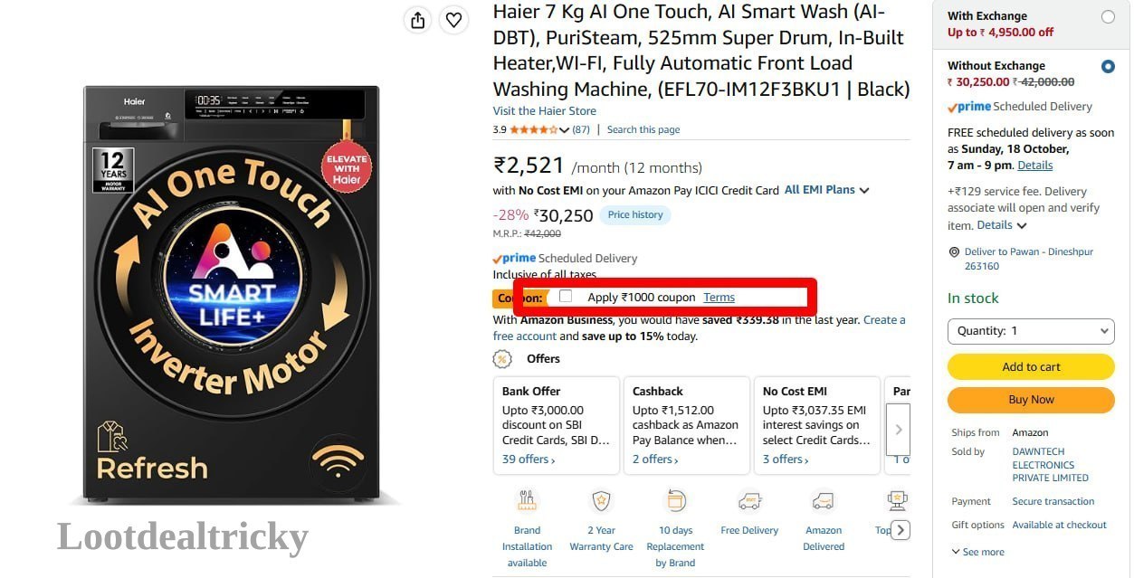 Haier 7 Kg – Just ₹1000 | Huge Savings Offer