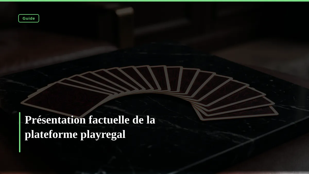 Présentation factuelle de la plateforme playregal