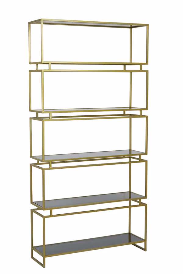 Armoire Lucambo 45 × 35 × 180 cm – Verre et bronze antique
