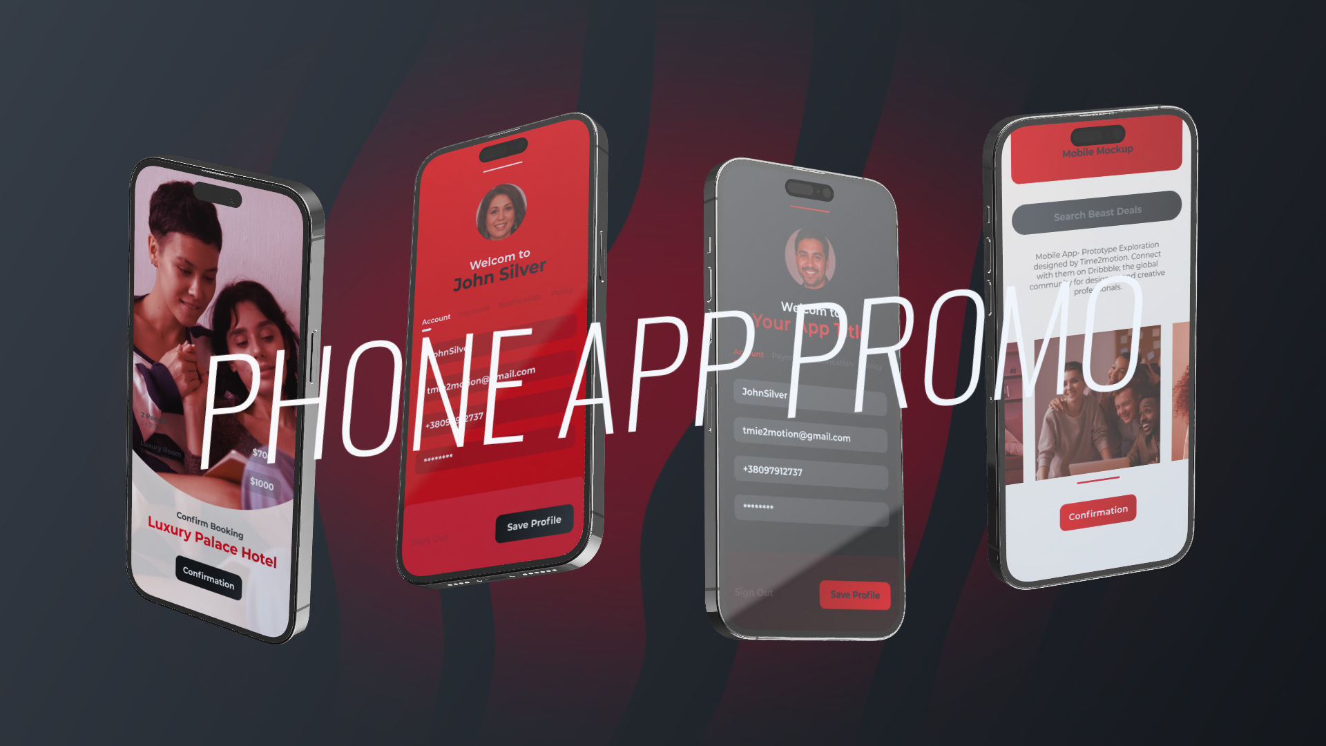 Animated Phone Mockup for App Promo Animated Phone Mockup for App Promo