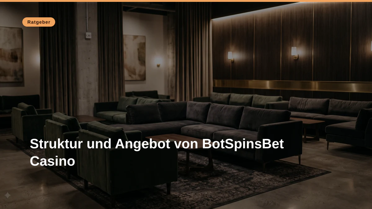Struktur und Angebot von BotSpinsBet Casino