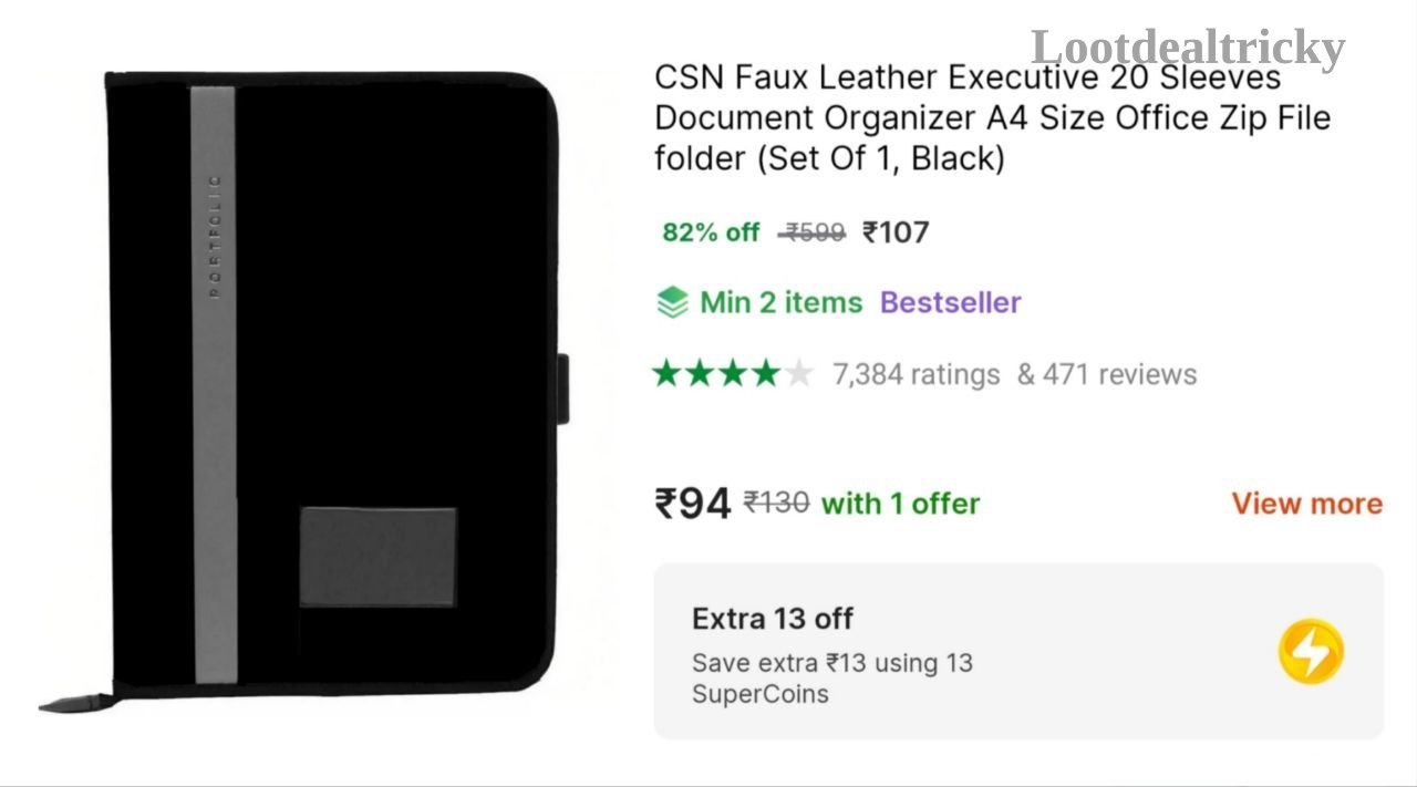 Document Organizer Flipkart – Just ₹107 | Limited Time Loot Offer
