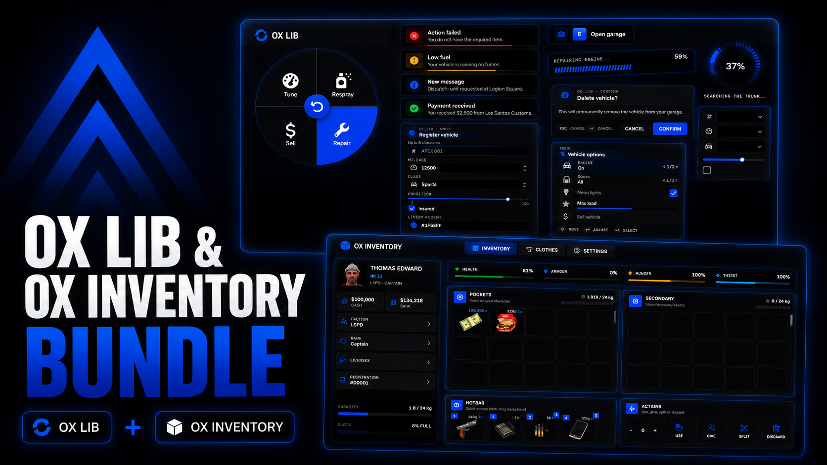 Apex | Ox Lib V2 + Ox Inventory V2