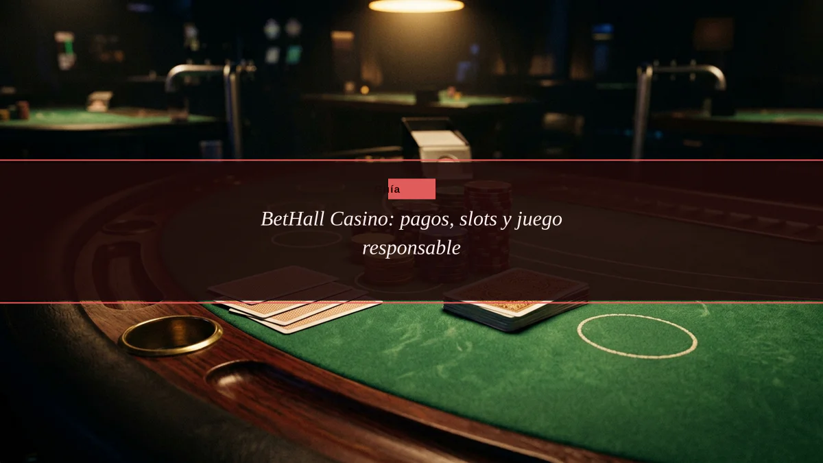BetHall Casino: pagos, slots y juego responsable
