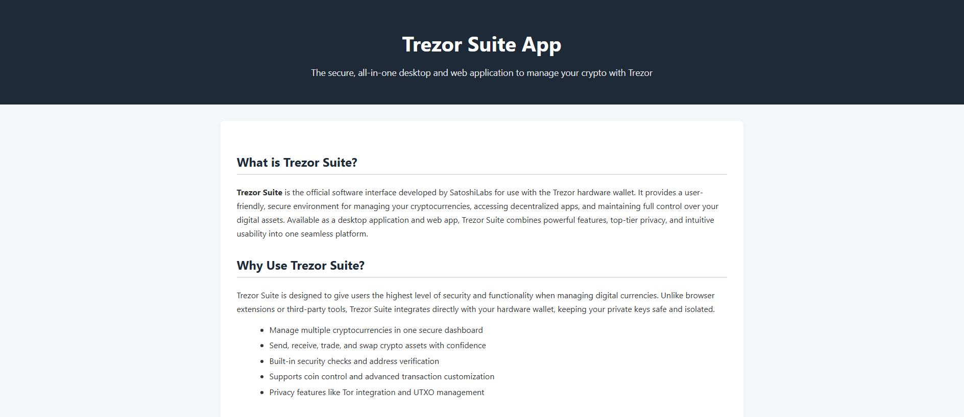 Stored capture of trezsoursuite--desktop.pages.dev