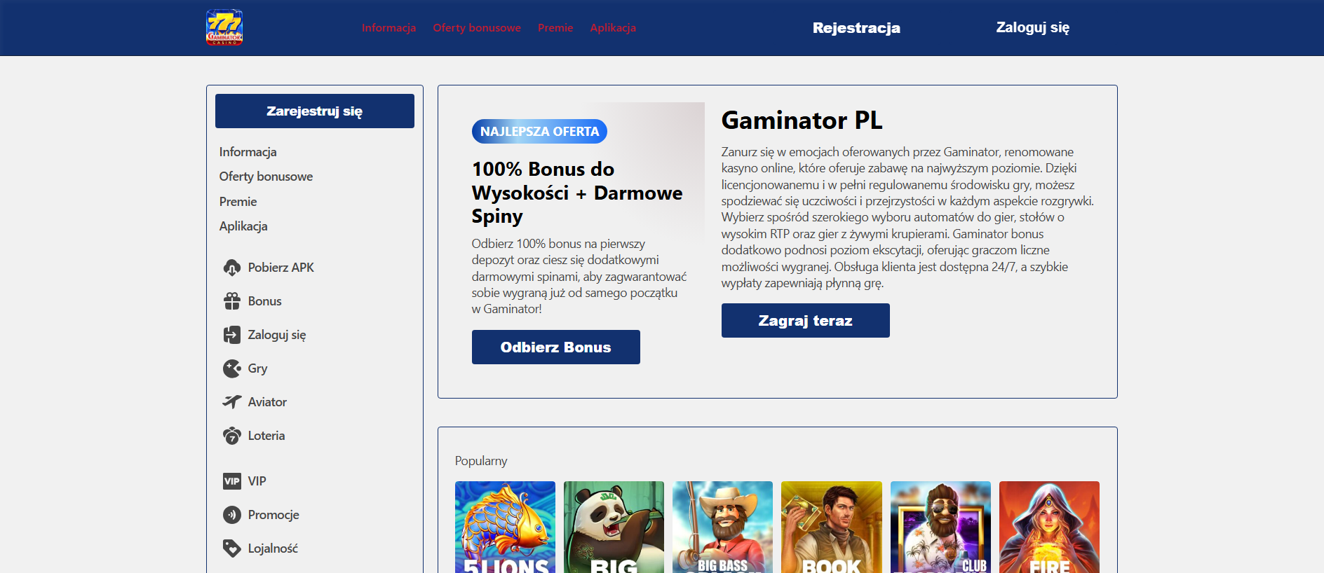 Stored capture of gaminatorpl.com