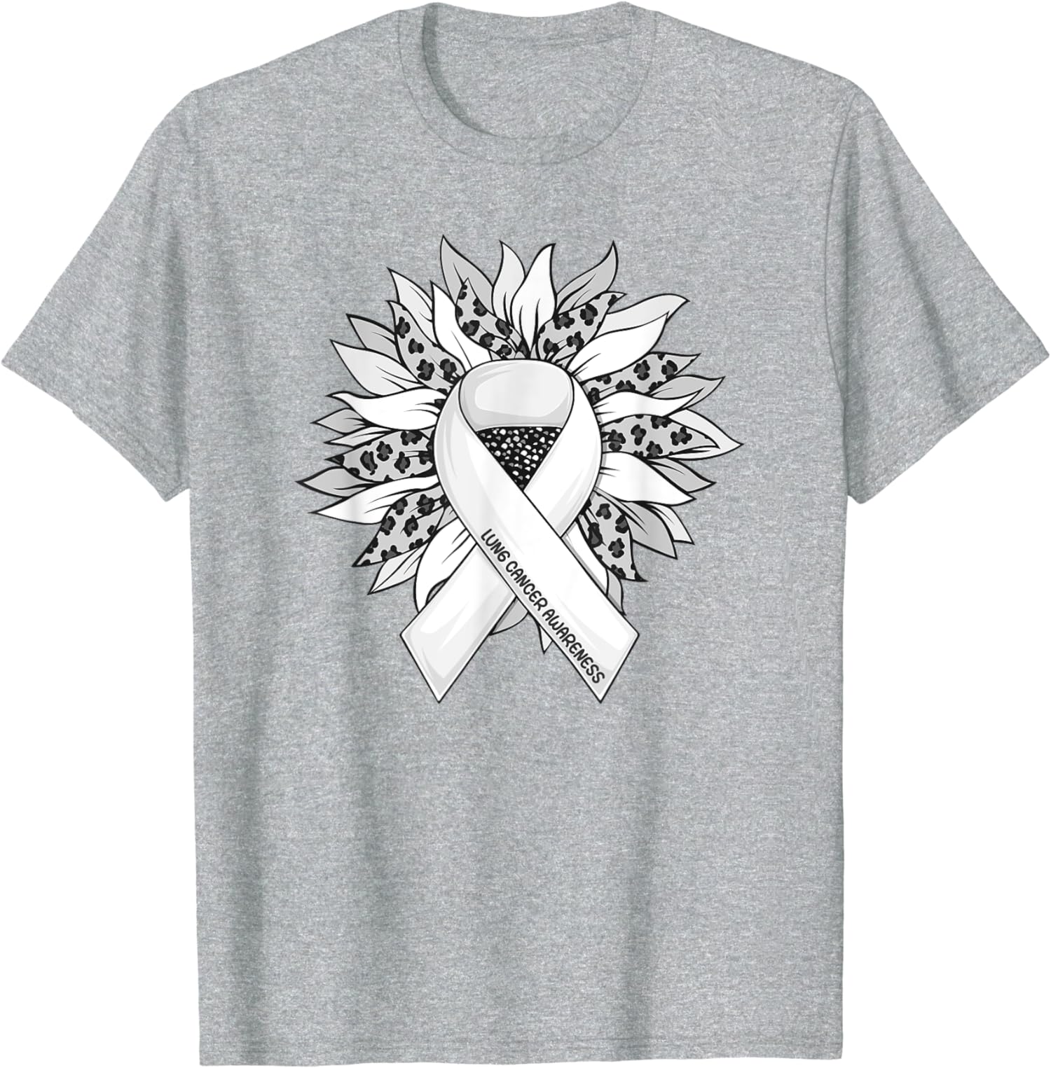Lung Cancer Shirts Sunflower Lung Cancer Awareness Unisex T-Shirt