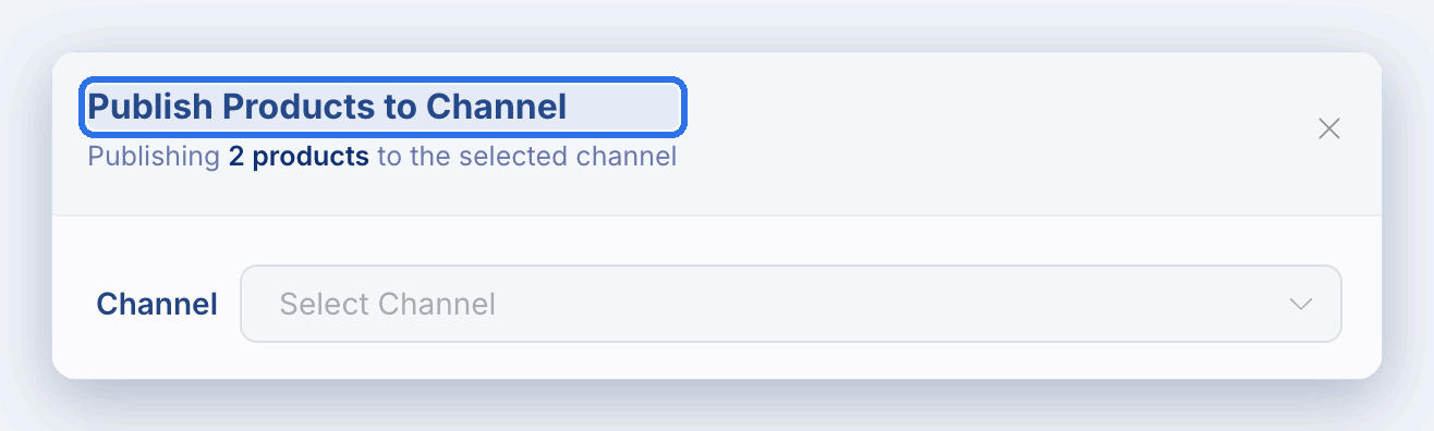 The Publish Products to Channel dialog in 3Dsellers with Walmart selected