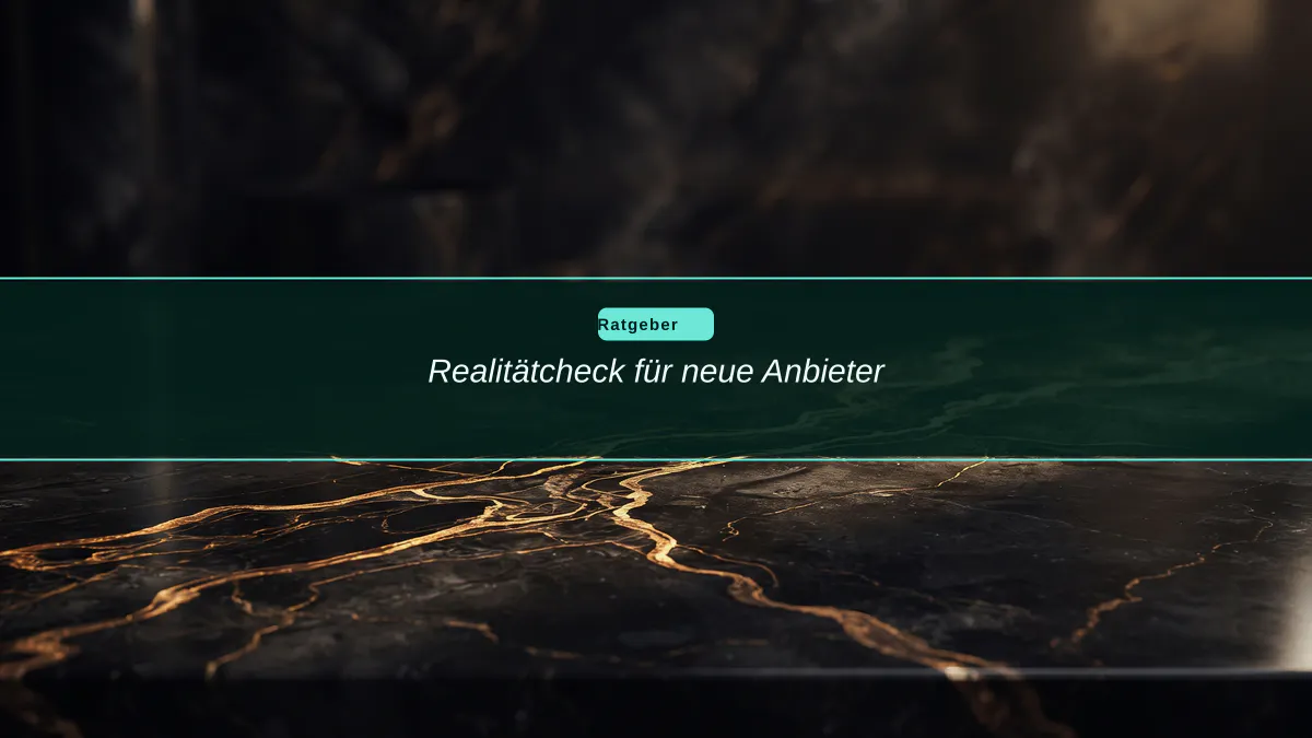 Realitätcheck für neue Anbieter