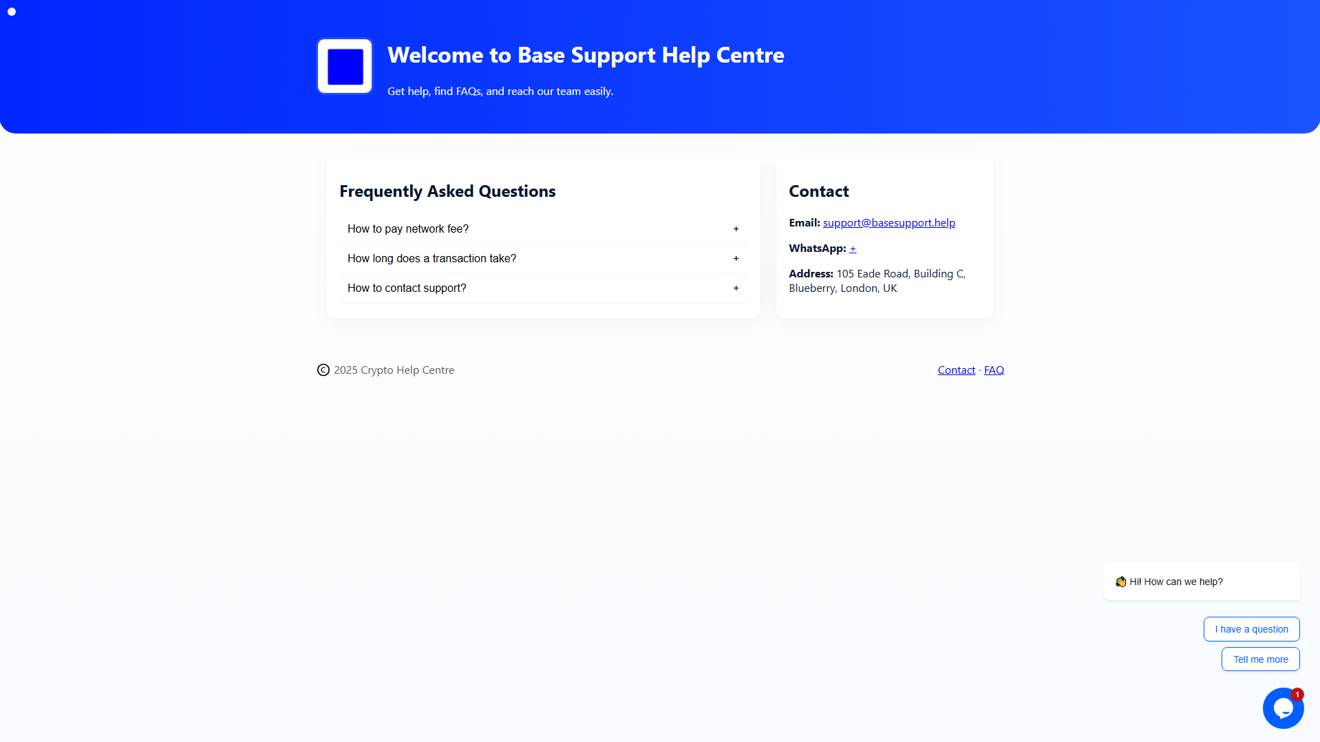 Stored capture of basesupport.help