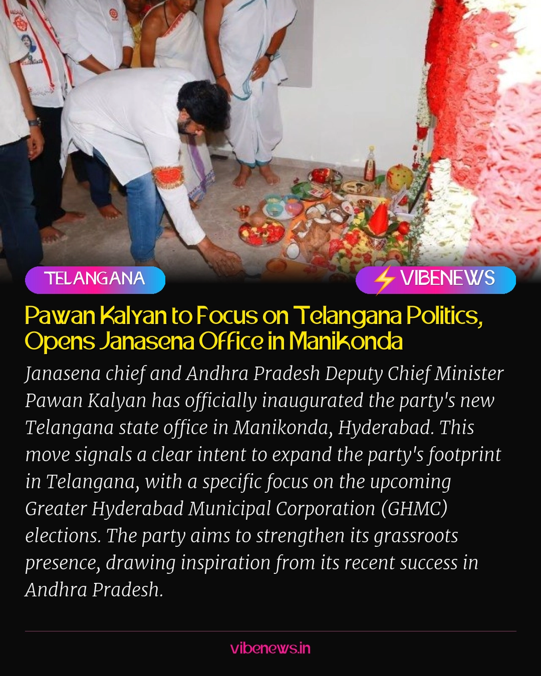Pawan Kalyan to Focus on Telangana Politics, Opens Janasena Office in Manikonda