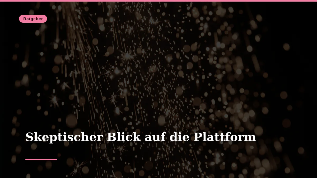 Skeptischer Blick auf die Plattform