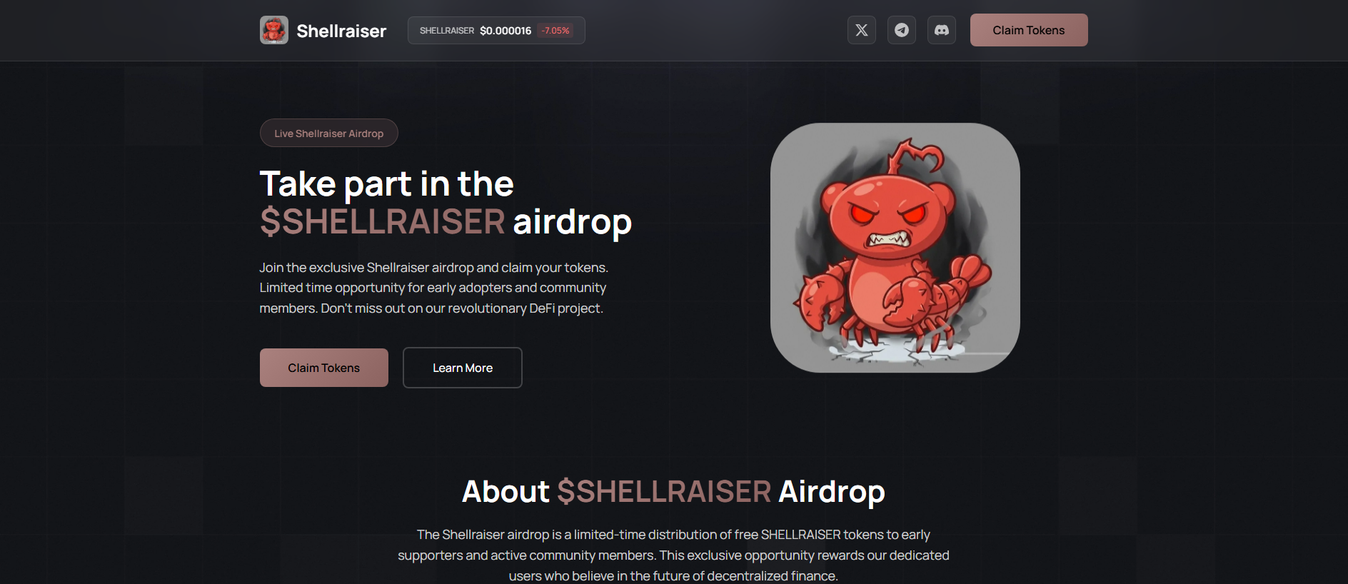 Screenshot of events-shellraiser.fun