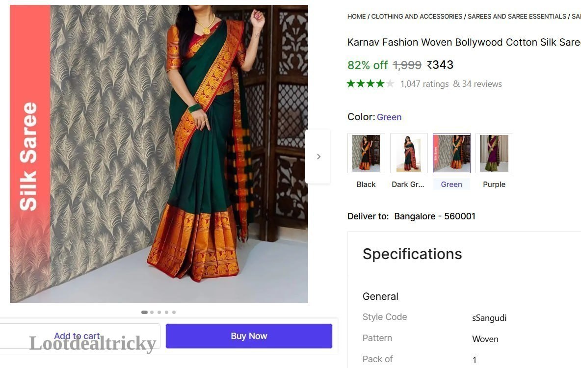   women S Saree – Just ₹343 | Lowest Price Deal