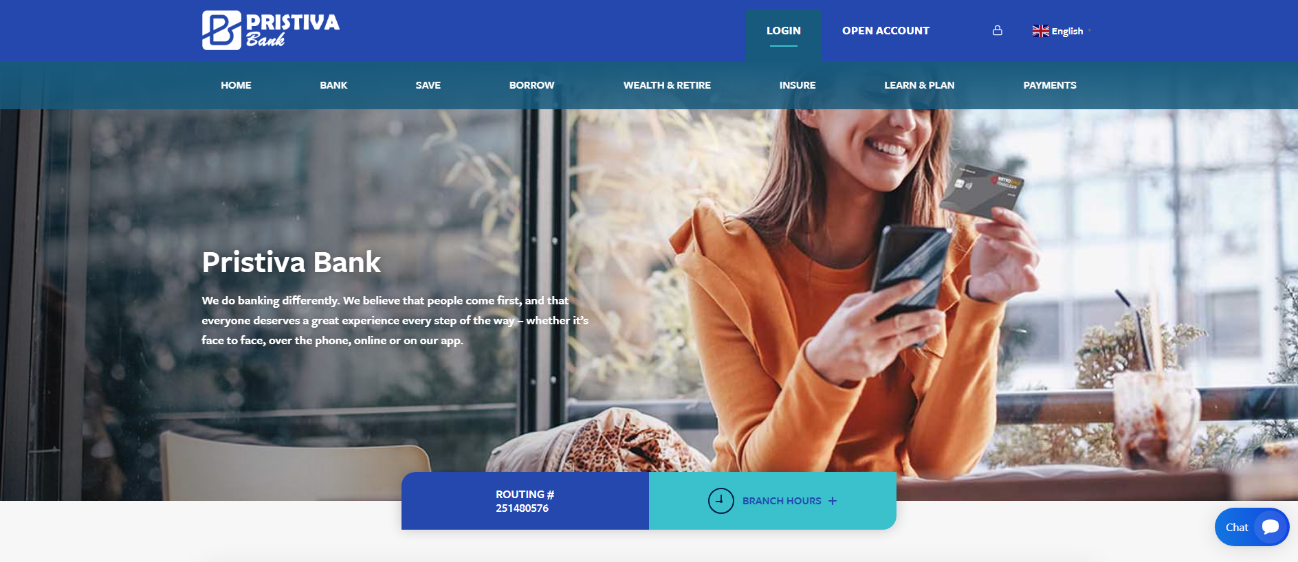 Stored capture of pristivabank.us