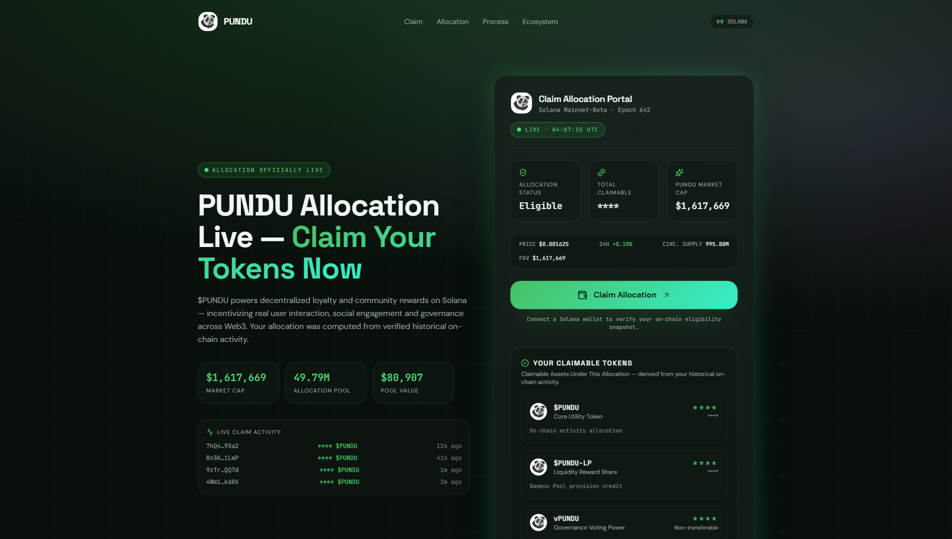 Screenshot of pundu.live