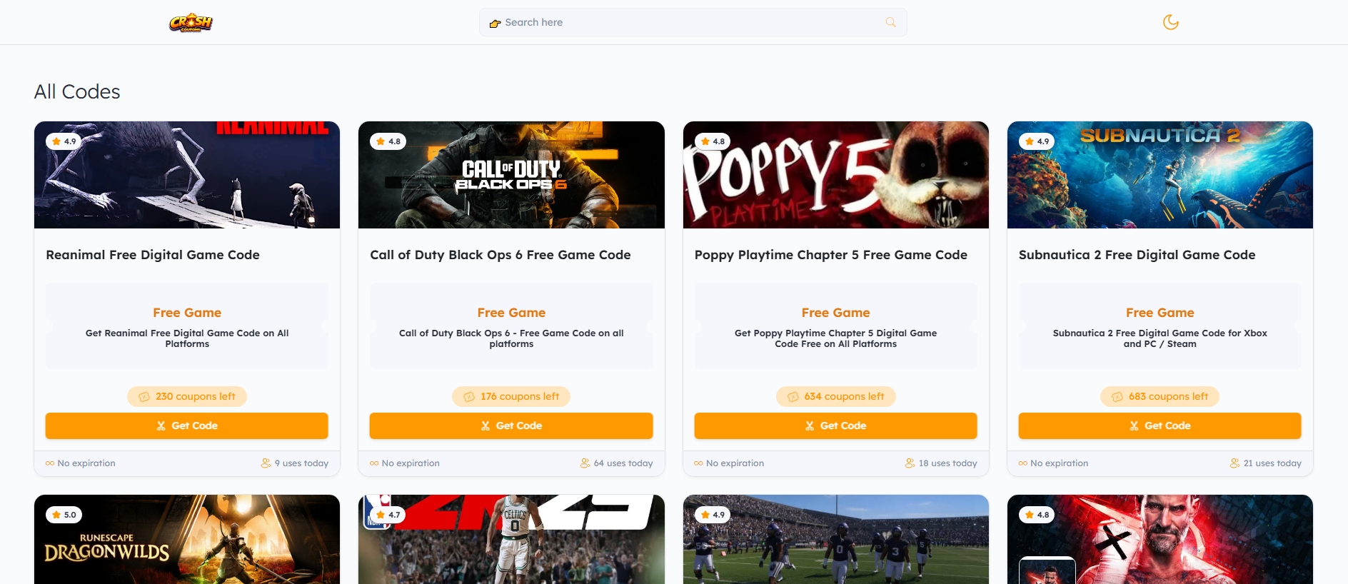 Stored capture of crashcoupons.com