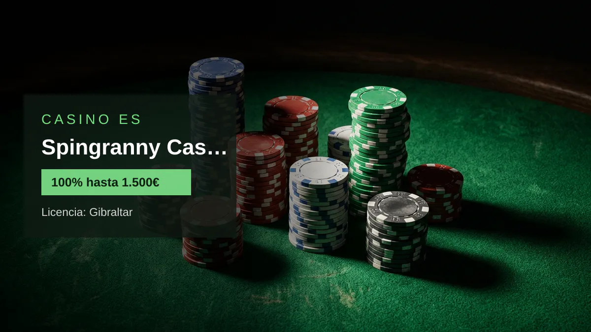 Spingranny Casino - bono de bienvenida 100% hasta 1.500&euro; + 100 FS, pagos: Visa, Mastercard, Skrill, Paysafecard, Pix