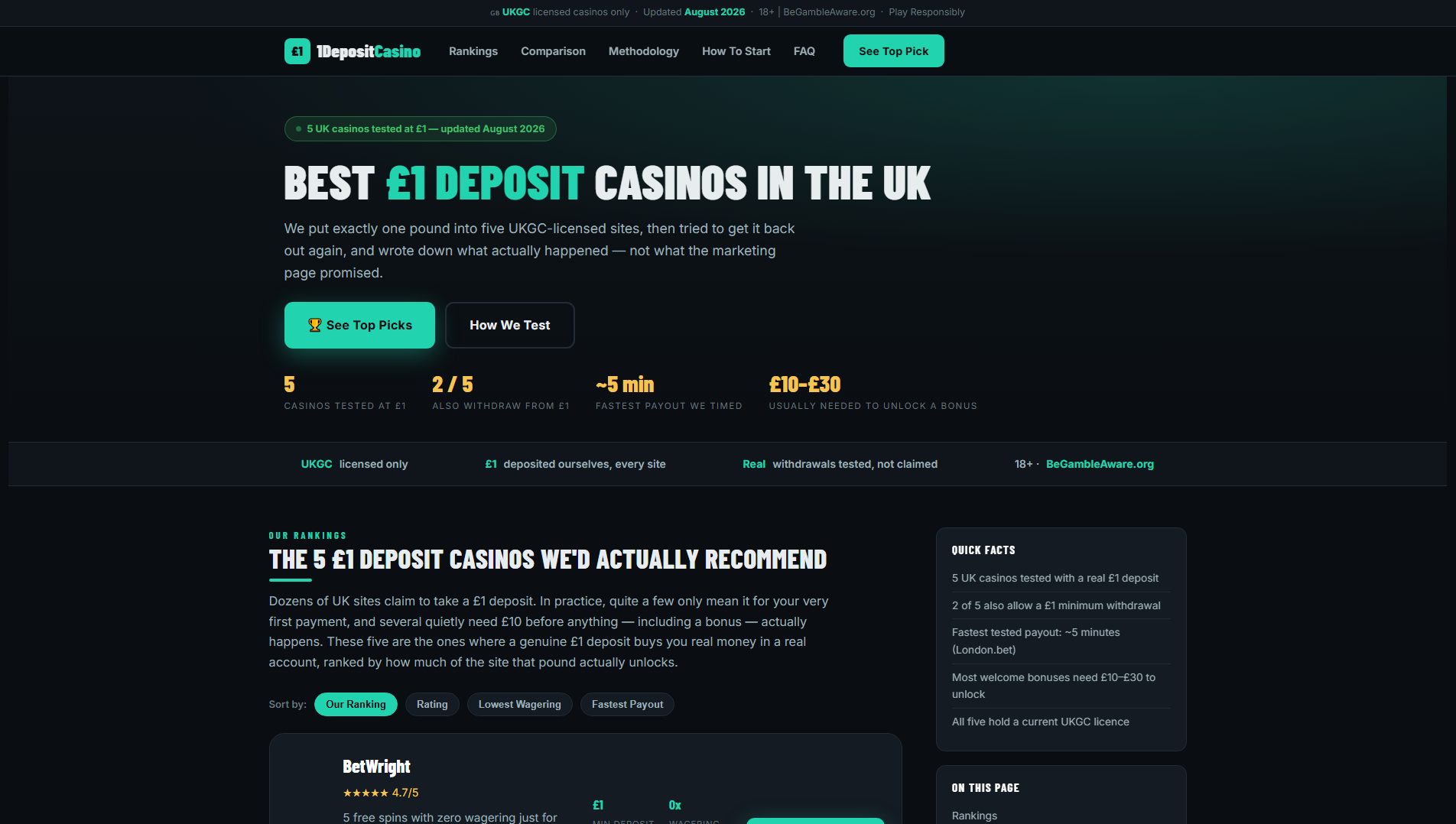Stored capture of 1depositcasino-uk.com
