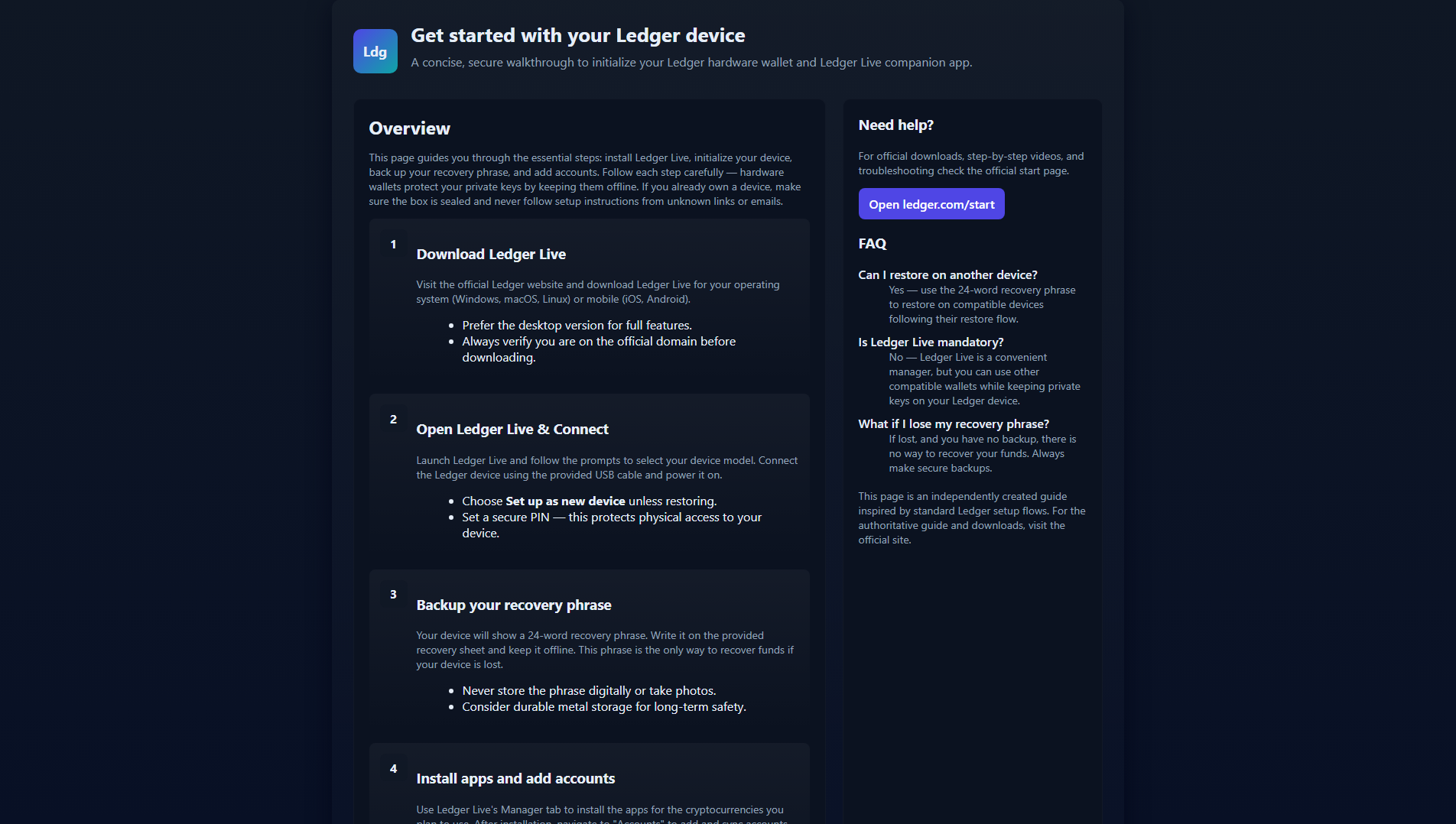 Stored capture of welcome-ldgr-guide.pages.dev