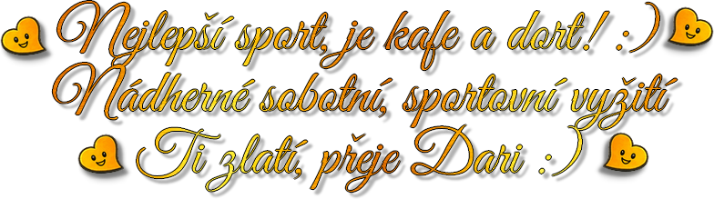 Nejlepší sport, je kafe a dort - nadpis