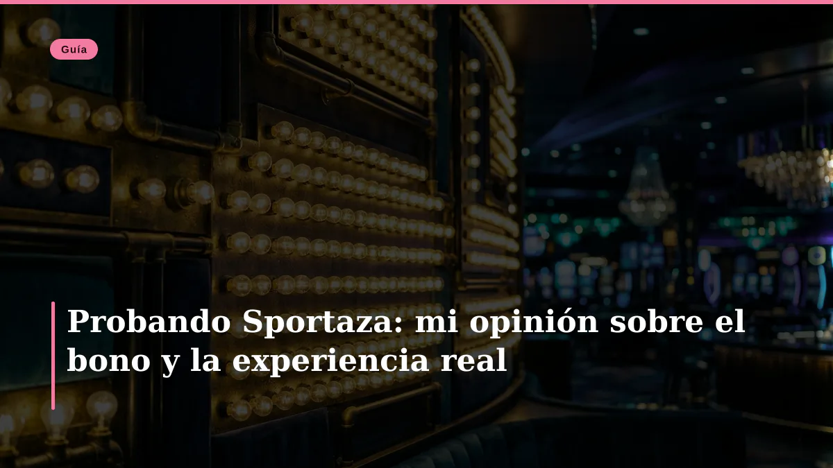 Probando Sportaza: mi opinión sobre el bono y la experiencia real