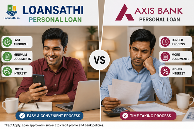 Loansathi Personal Loan vs Axis Bank Personal Loan: Which is Better? Complete Comparison Guide