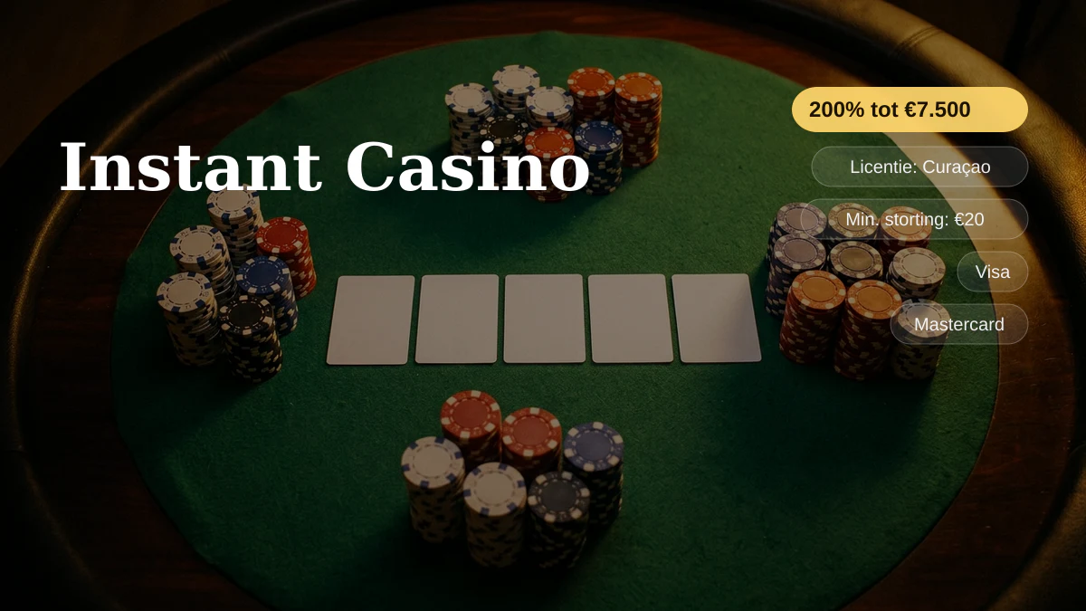 Instant Casino — welkomstbonus 200% tot €7.500 + 25 FS, betalingen: Visa, Mastercard, Sofort, Giropay, Pix