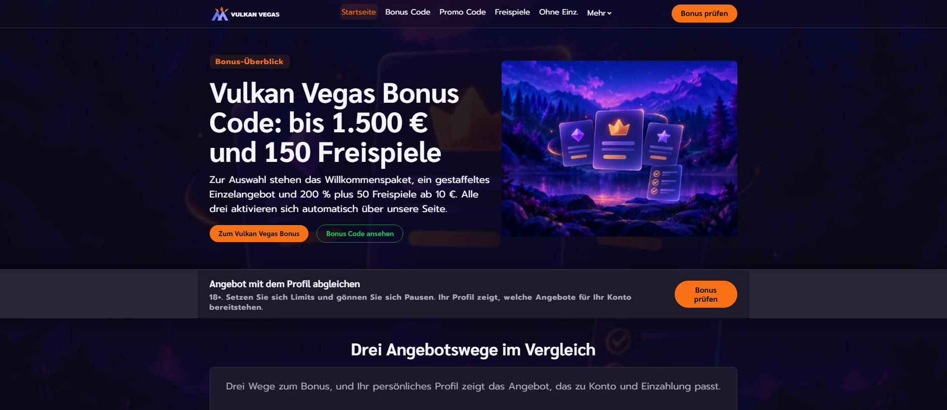 Stored capture of vulcanvegasbonus.com