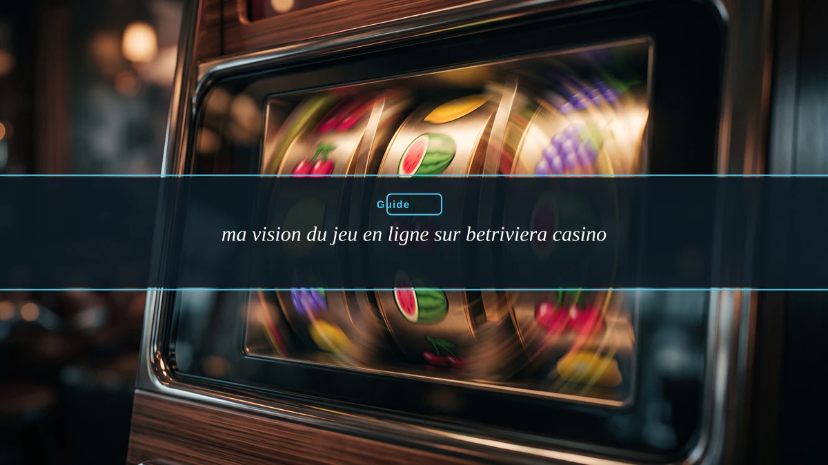 ma vision du jeu en ligne sur betriviera casino