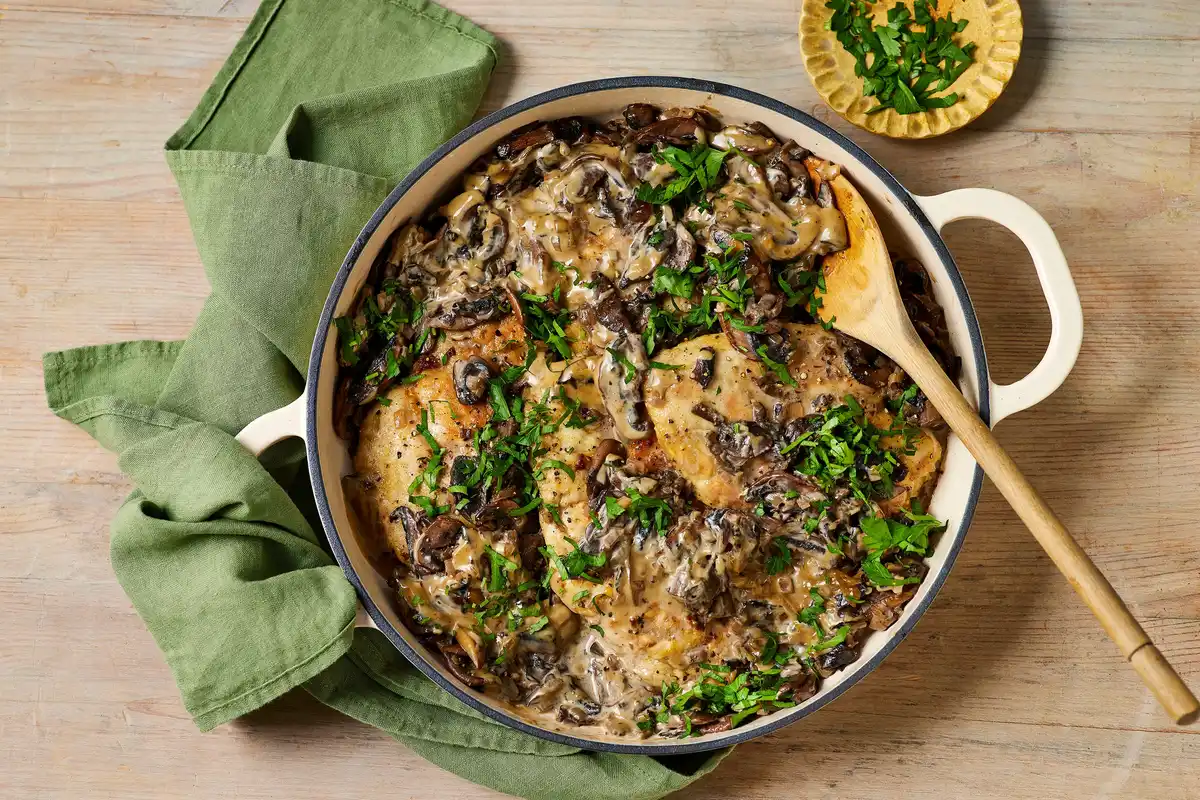 Crispy Chicken with Marsala Sauce