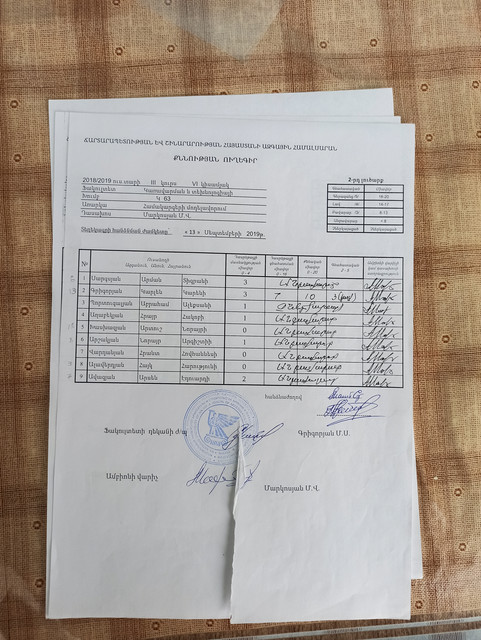պատռված քննաթերթիկ
