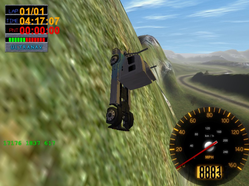 Big Rigs: Over the Road Racing atravesando objetos