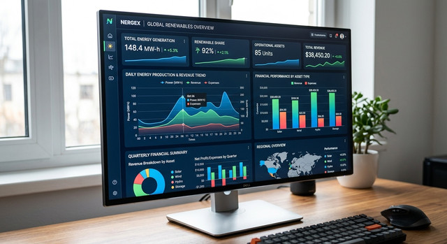 An image of the GSE Client Area dashboard, showing financial data and energy production graphs.